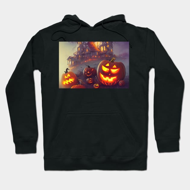 Halloween pumpkins Hoodie by Alekxemko